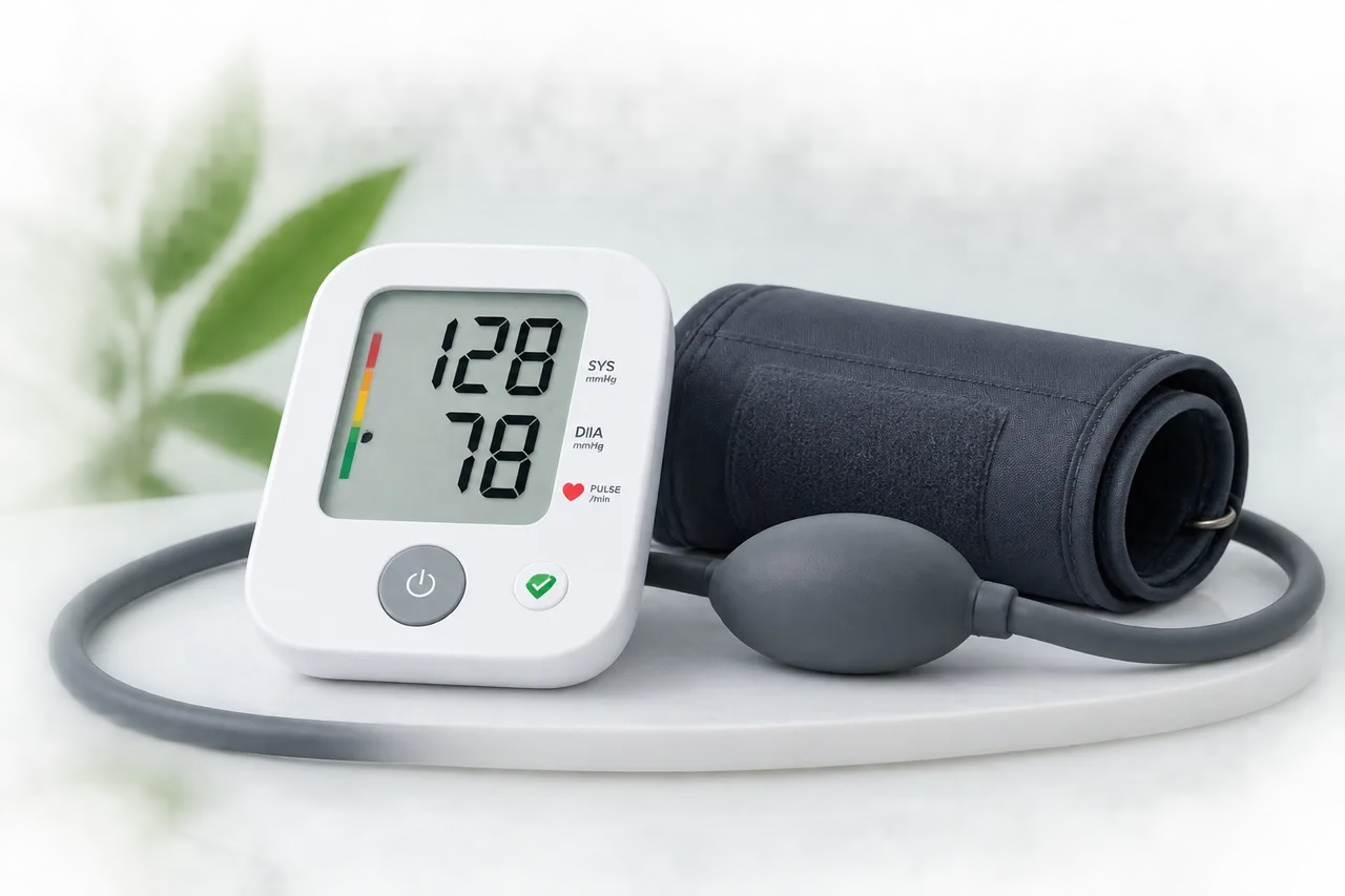 Tensiómetro digital y manguito para medir la presión arterial